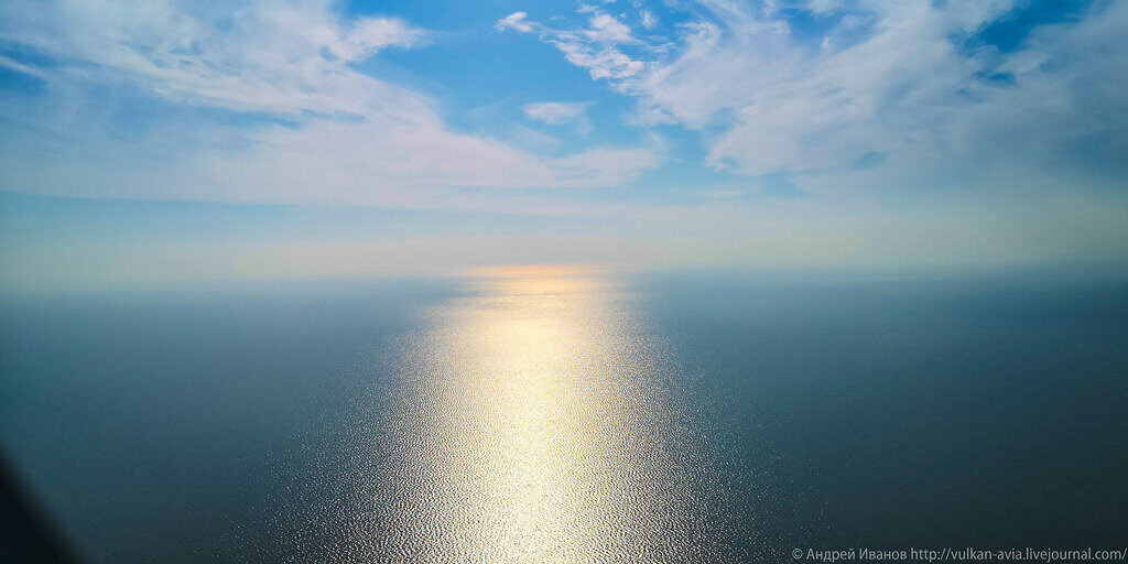 Flight over the Caspian Sea. Photo by A.D. Ivanov.