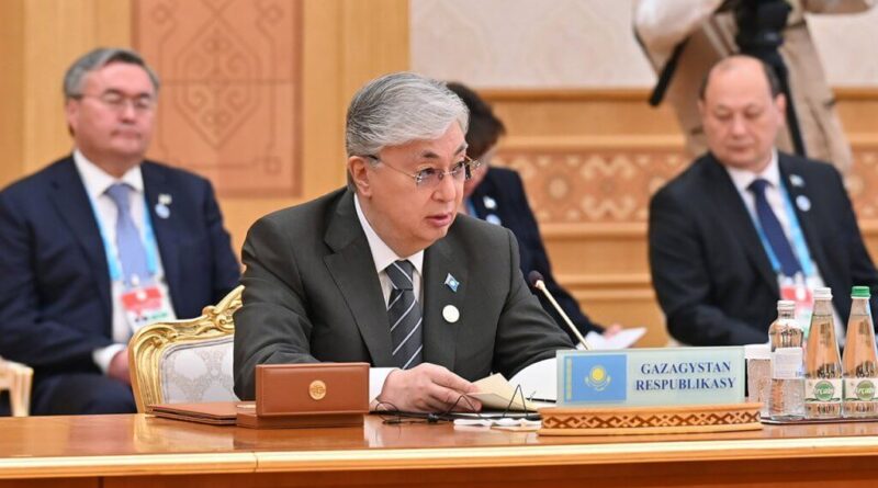 Президент Казахстана Касым-Жомарт Токаев, VI Каспийский саммит в Ашхабаде, 29 июня 2022 года. Фотография Хроники Туркменистана.
