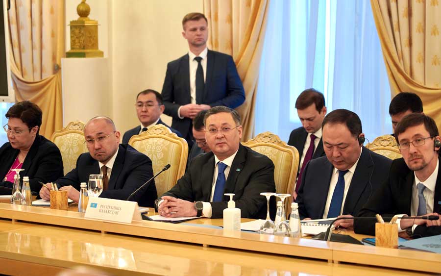 Foreign Minister of Kazakhstan M.A. Nurtleu. Meeting of Foreign Ministers of Caspian Littoral States, Moscow, December 5, 2023. The photo by GURK.KZ. 